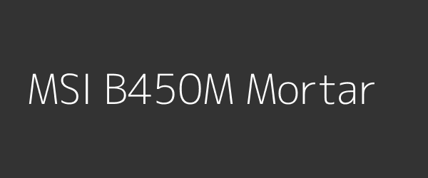 MSI B450M Mortar